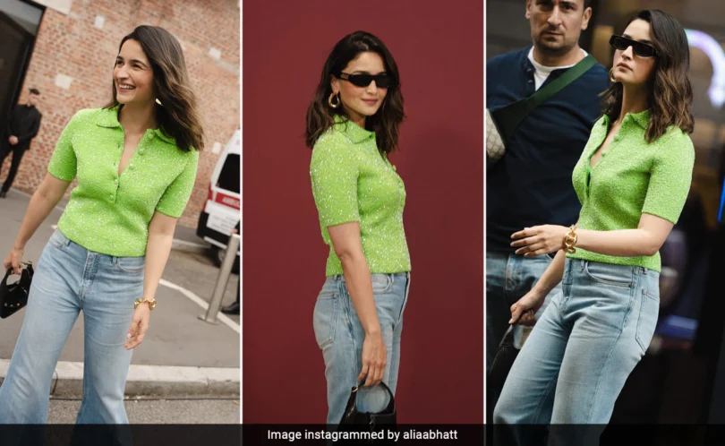 Alia Bhatt's Milan Fashion Week Glam: Neon Green Stunner