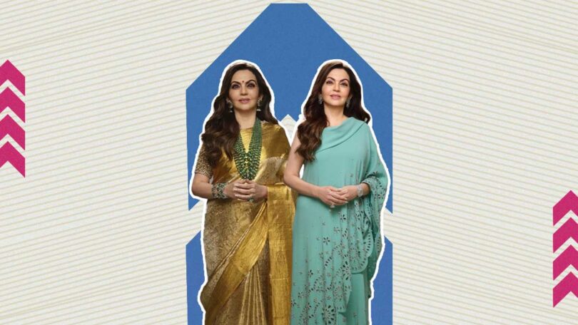 Nita Ambani's Regal Kanjeevaram Saree Look at Jio World Plaza Opening