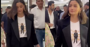 Alia Bhatt Steals the Show at 'Animal' Screening in Customized Ranbir Kapoor T-Shirt