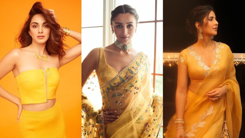   Bollywood Divas Showcase How to Flaunt the Ladoo Peela Colour Trend