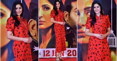 Katrina Kaif Stuns in Red Floral Dress at 'Merry Christmas' Press Conference