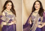 Madhuri Dixit Nene Radiates Elegance in Purple Anamika Khanna Ensemble