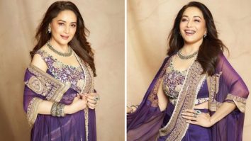 Madhuri Dixit Nene Radiates Elegance in Purple Anamika Khanna Ensemble